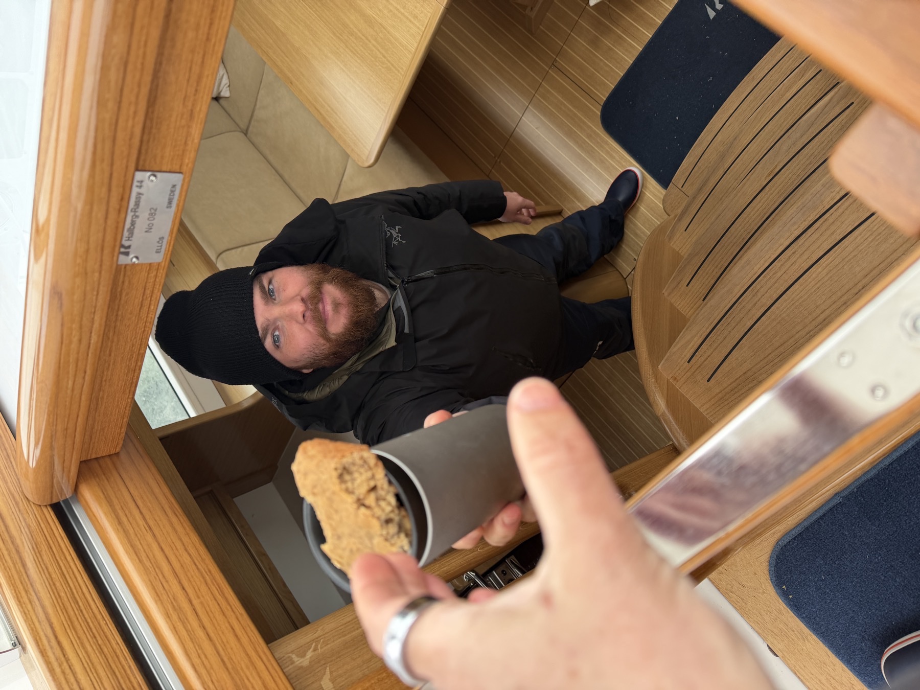 Gyula passing up the inaugural banana bread