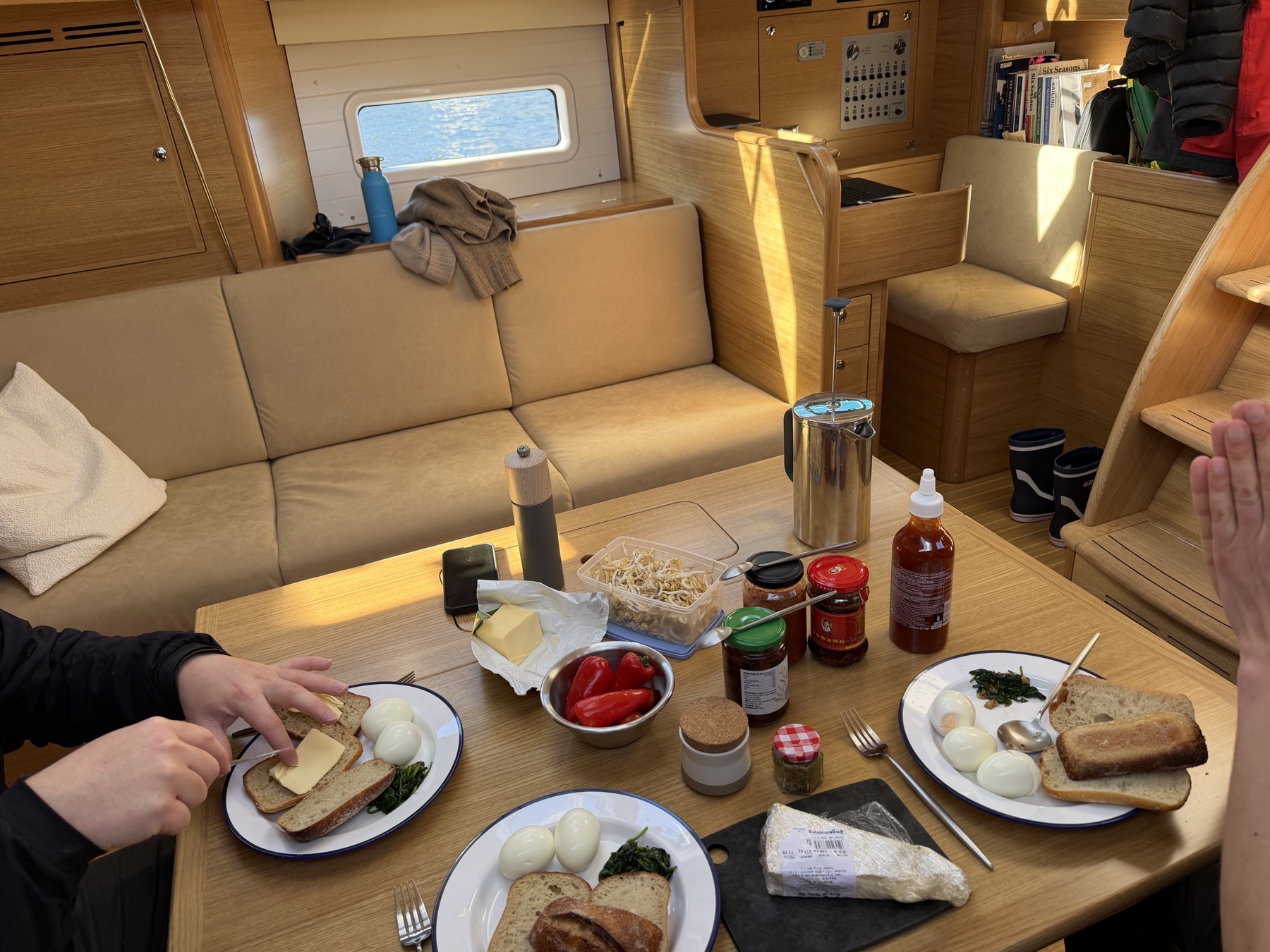 Breakfast spread courtesy of Gyula