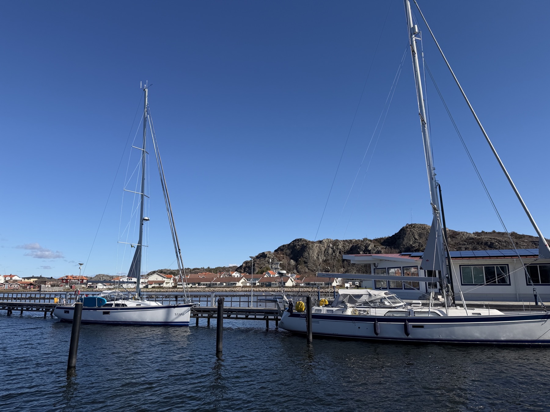 Stani docked at Ellös before departure
