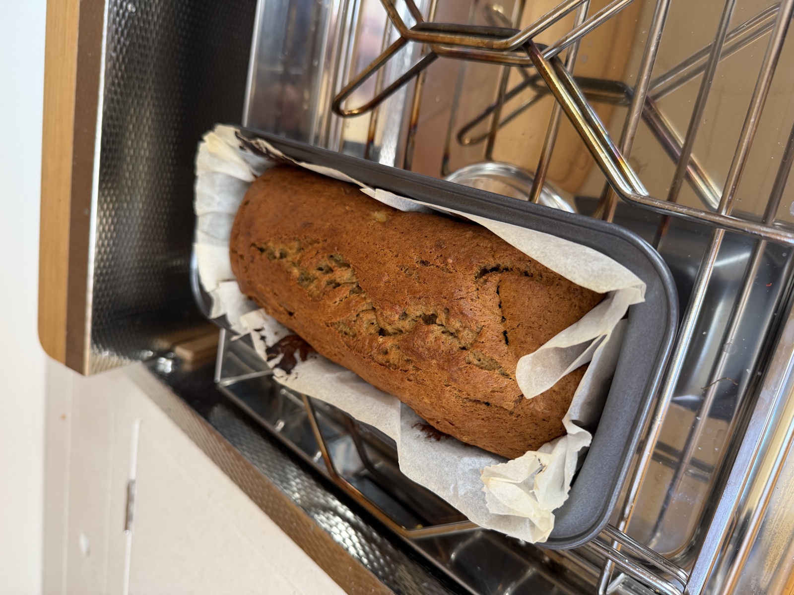 Banana bread fresh out of the oven