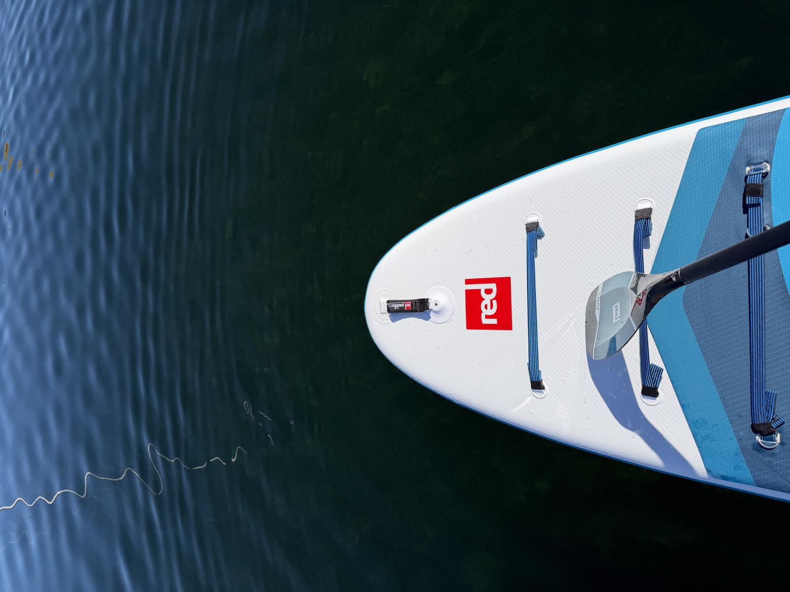 Paddleboard on the water outside Rødvig marina