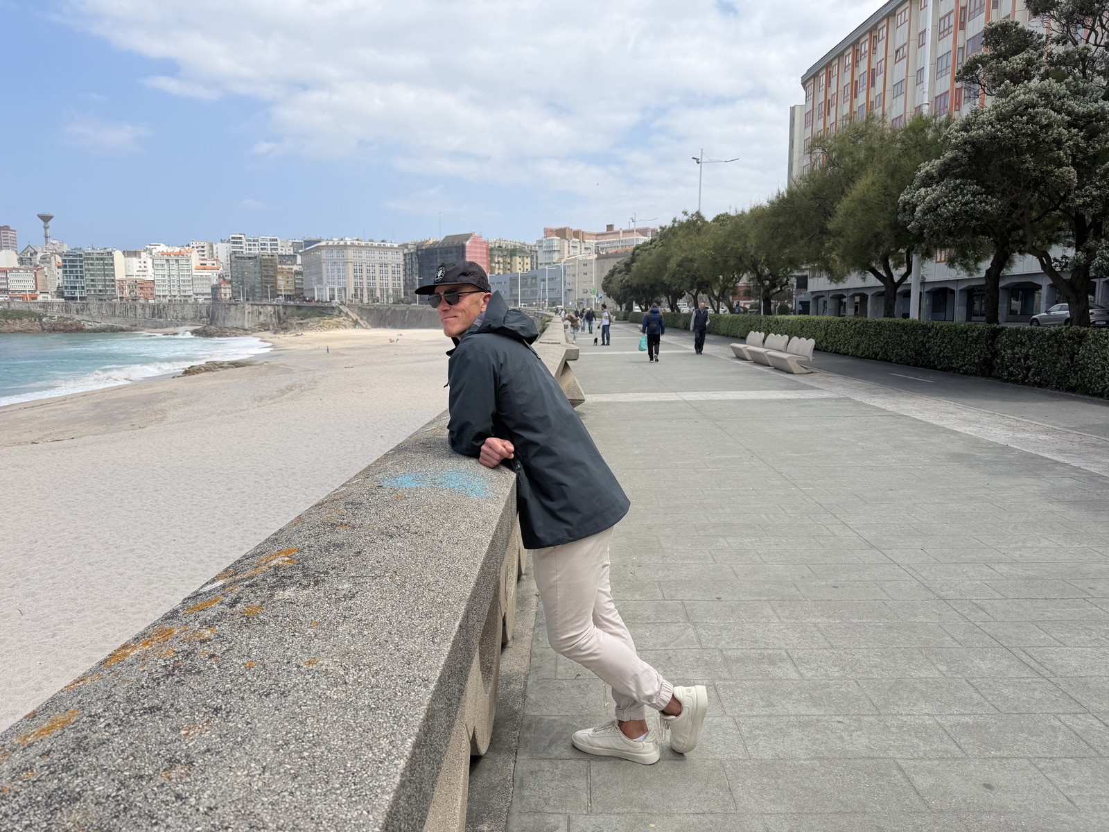 Kyle on the A Coruña waterfront