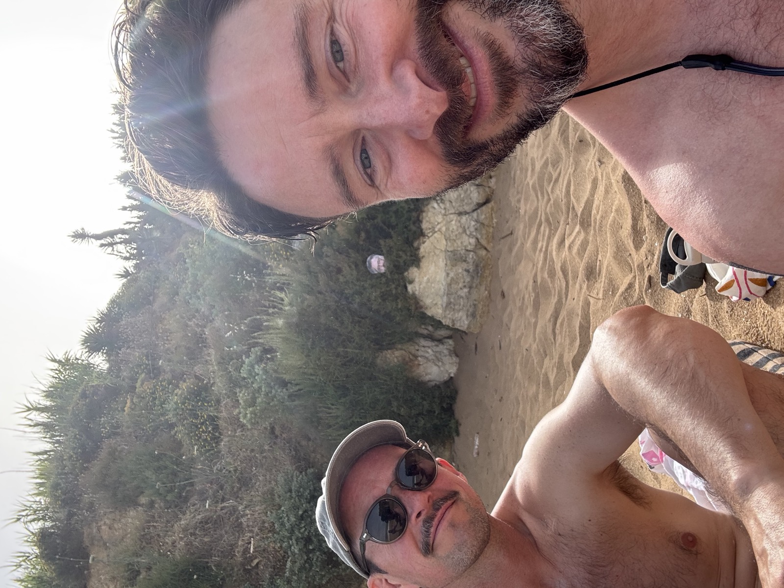 Kyle and Paddy at the Lagos beach