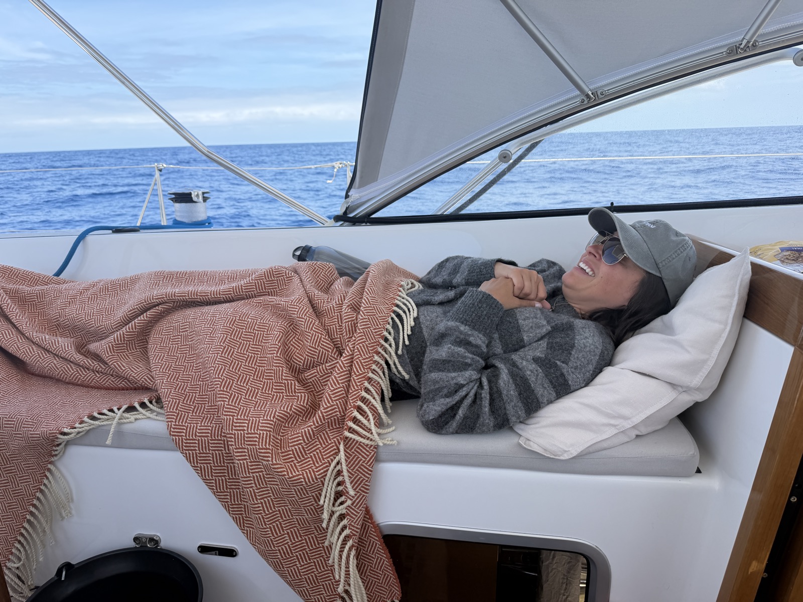 Britt after a tough go with seasickness
