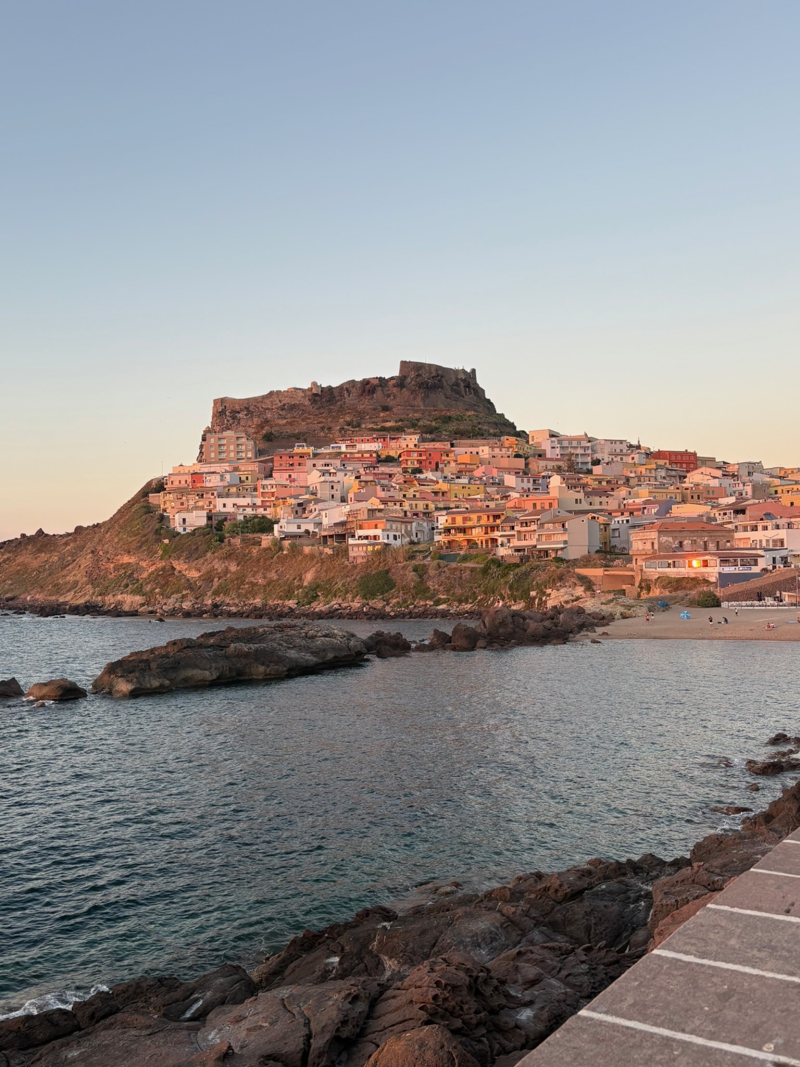 Castelsardo, with the old fortress rising above the town