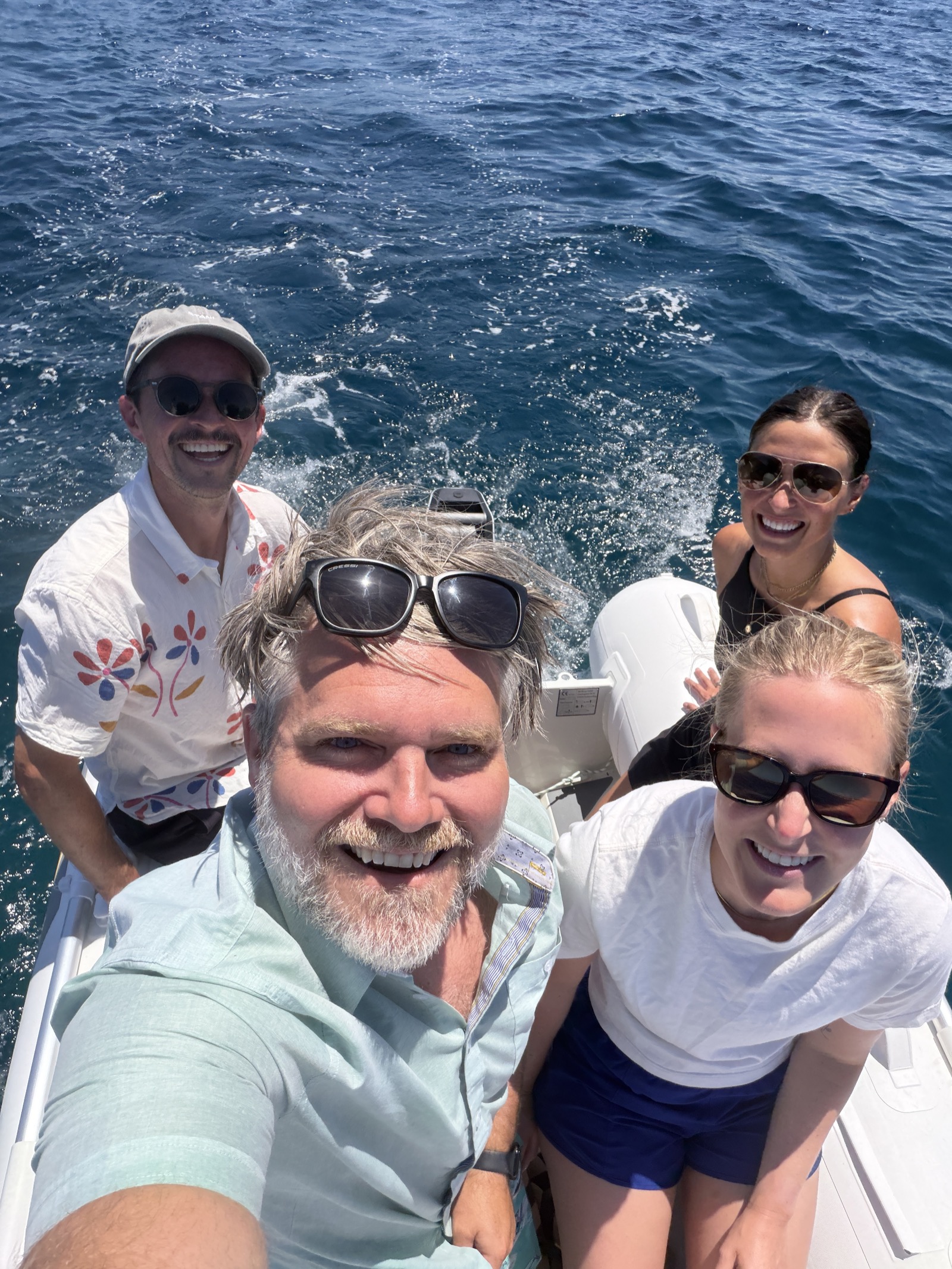 Taking the dinghy over to La Maddalena