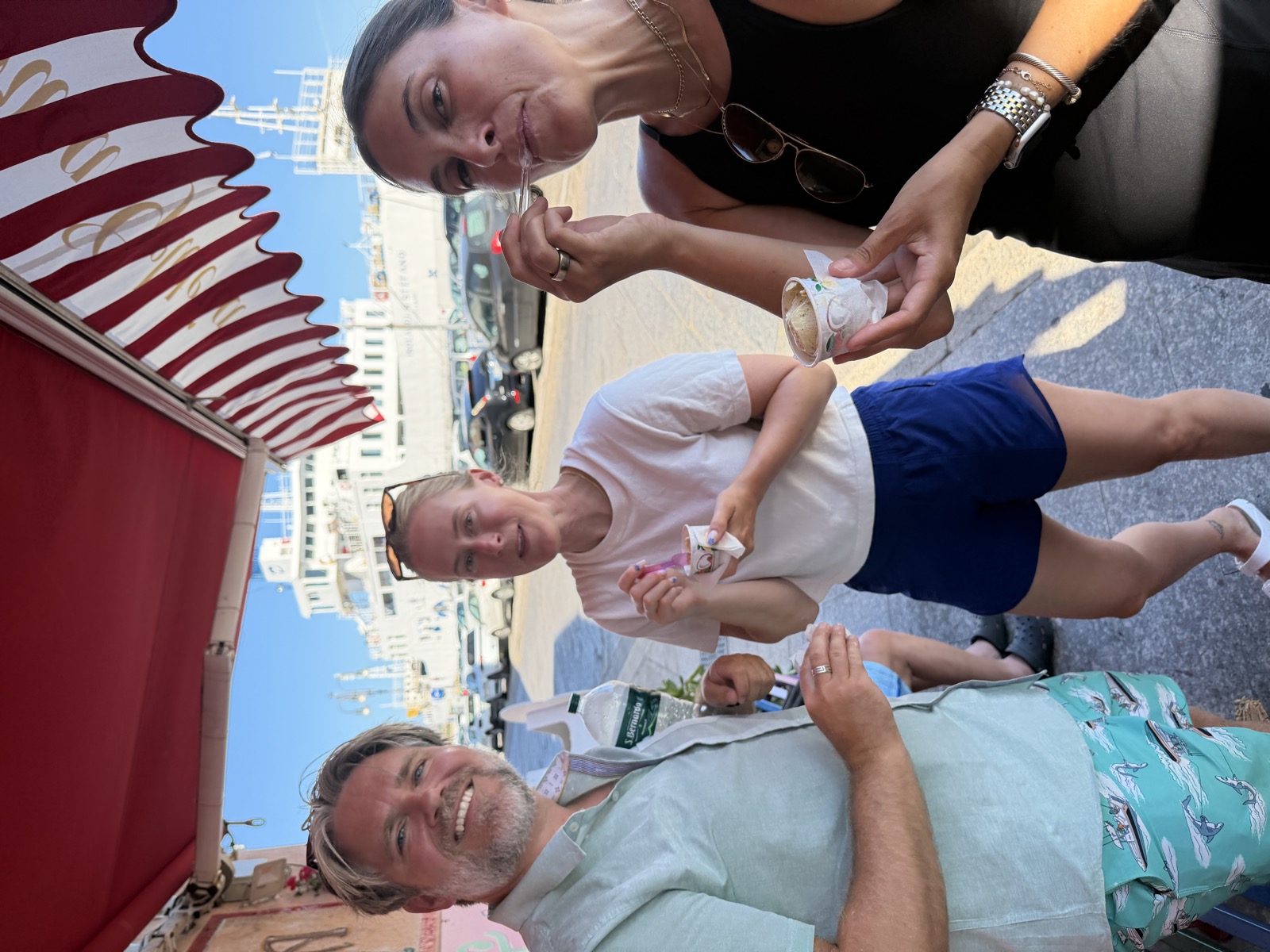 Gelato with Ryan and Jess in La Maddalena