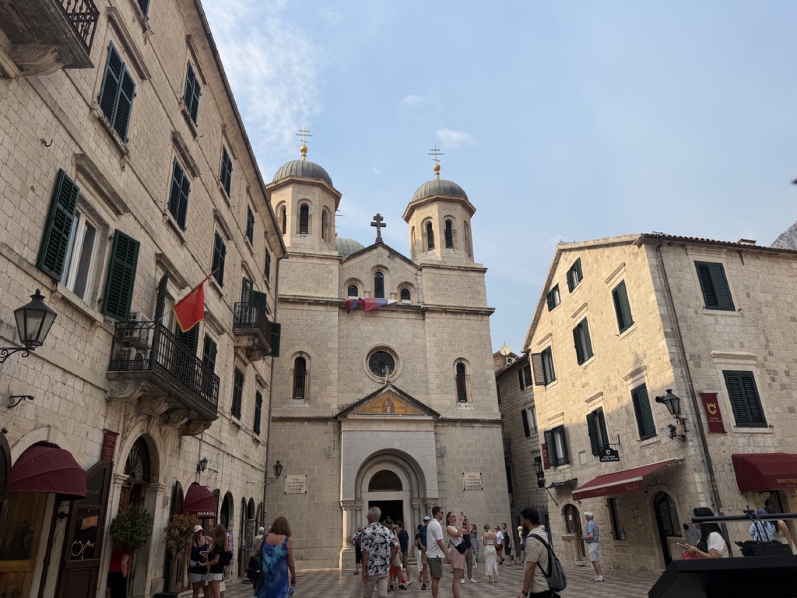Church square in Kotor's old town