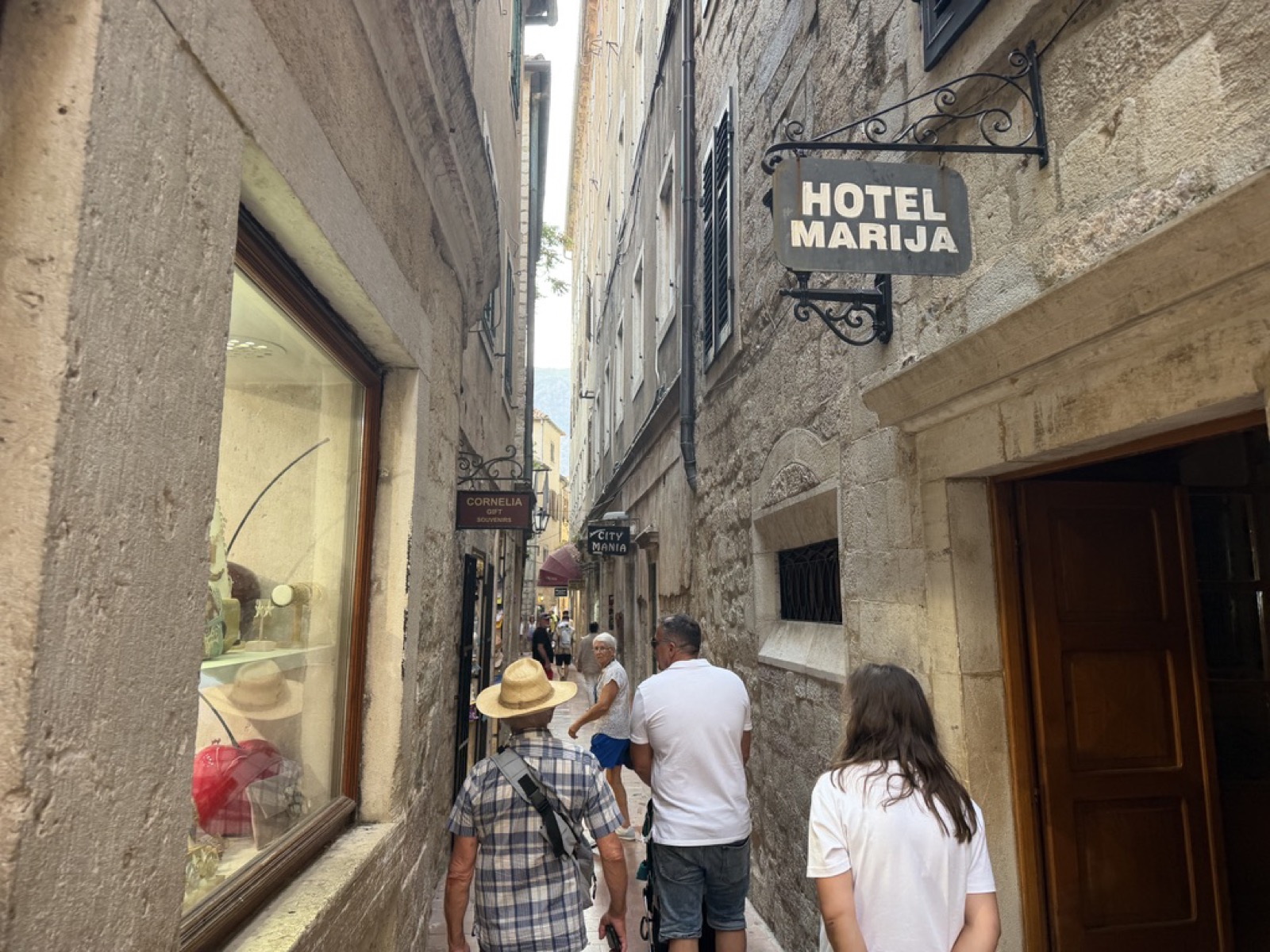 A narrow alley in Kotor's old town